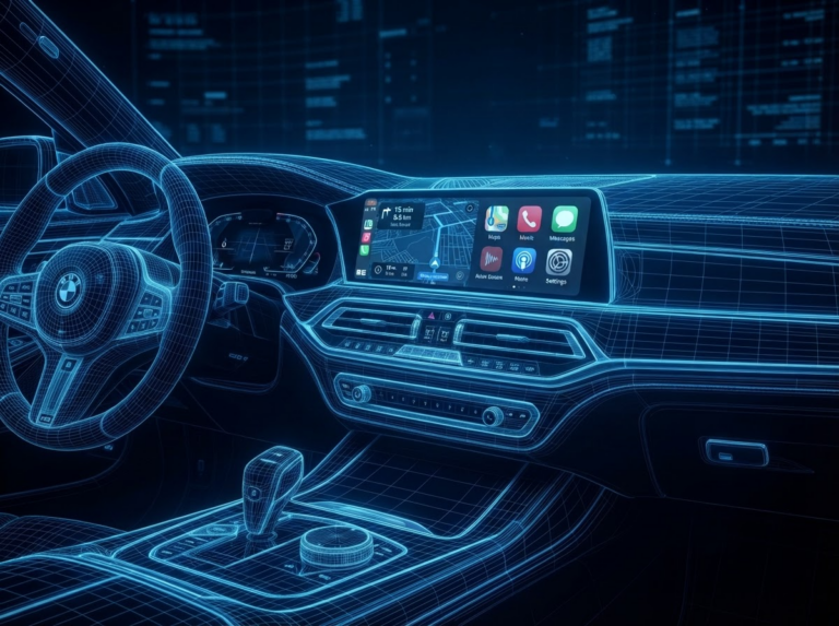Wireframe interior de un BMW